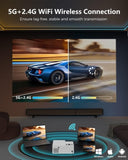 FUDONI Projector with WiFi and Bluetooth, Outdoor Portable 4K Support Projector HD 1080P Max 300" 21504958