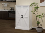 50" LED Kitchen Pantry Cabinet,Freestanding Buffet Cupboards Sideboard with 2 Doors with Racks and 2 W1120127335