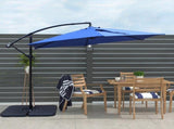 10ft Outdoor Hanging Offset Cantilever Umbrella with Crank - Navy 56102411
