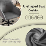 ZNTS Velvet Office Desk Chair, Modern Home Desk Chair with Wheels , Vanity Chairs for Living Room, W2725P190513