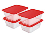 14.5 Gal 4-Pack, Stackable Clear Storage Bins with Lids, See-Through Plastic Totes, 14.5-Gallon 57466529