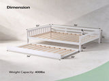 White painted finish, solid pine construction , Full-size bed, 24500023