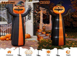 10ft Inflatable Halloween Decor with Rotatable Head Pumpkin Ghost in Cape, 6 Built-in LED Lights, 29244331