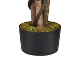 4FT Artificial Ficus Tree - 504 PEVA/Polyester Leaves, Multiple Trunks, Green 44479741