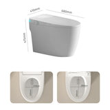 ZNTS Smart Toilet with Voice Control and Bubble Shield,Heated Bidet Seat, Portable toilet with bidet W1872P224586