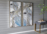 Set of 2 Elongated Modern Abstract Oil Paintings, Wall Art for Living Room Dining Room Bedroom W2078130303