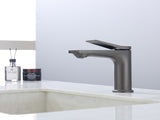 Gun Gray Single Hole Bathroom Faucet,Laundry Vanity Sink Faucet with Two 3/8" HosesUnable ship on 47030260