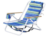 Folding Beach Chair, 4 Position Portable Backpack Foldable Camping Chair with Headrest Cup Holder 96022358