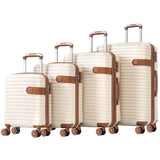 4 Piece Luggage Set Suitcase Set, ABS Hard Shell Lightweight Expandable Travel Luggage with 4 PP313145AAO