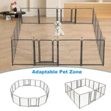 ZNTS 16 Panels Dog Playpen for outdoor,yard,camping,31.6"Height dog fence with 2 doors. 00676865