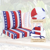 24x24 Inch Outdoor Deep Seat Cushion Set - Waterproof Fade-Resistant Patio Furniture Cushions with W419P290470