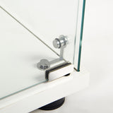 Two Door Glass Cabinet Glass Display Cabinet with 3 Shelves, White 81861862