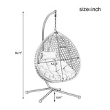 U_STYLE Versatile Hanging Egg Chair for Indoor and Outdoor Use N711P255131A