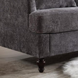 COOLMORE Mid Century Modern chenille Fabric Loveseat sofa, 2-Seat Upholstered Loveseat Sofa Modern W395P151898
