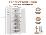 Metal Kitchen Pantry - 72" Tall Storage with 5 Adjustable Shelves, White Freestanding 19252477