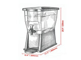 3-Gallon Beverage Dispenser with Stand & Spigot, Plastic Drink Dispenser for Iced Tea, Lemonade, 19559680