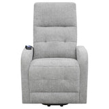 Grey Tufted Power Lift Recliner B062P153855