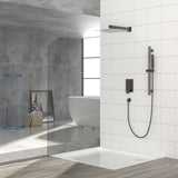Shower System with Adjustable Slide Bar,12 Inch Wall Mounted Square Shower System with Rough-in W124382388