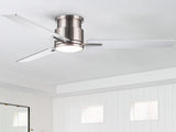 52" Brushed Nickel Lowe Profile Ceiling Fan with Light W1367P270460