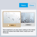 Glass shower door, sliding door, soft close system, with 5/16" tempered glass and Brushed Gold W2122P225223