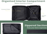 Hardshell Luggage Sets 6 Piece Suitcase Set, Expandable Lightweight Suitcases with Dual Wheels, TSA N730P296628F