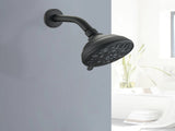 Matte Black high pressure 6-setting 4" shower head - Angle adjustable, clog-proof shower head 23627898