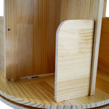 1-Layer Rotating Bookcase 360 Rotating Display Rack Pine Wood Rotating Bookshelf 94148618