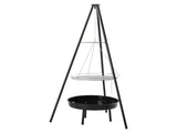 Campfire Tripod Grill, Adjustable Height BBQ Grill Grate with Fire Bowl for Outdoor Camping BBQ, 31851338