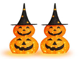 2pcs 3ft Halloween Collapsible Pumpkin Decorations 150 LED Lights 08723642