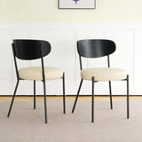 Modern kitchen dining chair Bentwood covered ash veneer Chair back, cream PU dining chair,metal W210132419