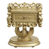 Gold 1-Drawer Nightstand B062P215396