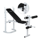 ZNTS Weight Bench with Adjustable Workout Bench and Barbell Rack and Leg Developer, Foldable Weight Bench 25252986