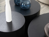 Round Coffee Table side Table for Living Room Fully Assembled Black W87649643