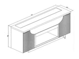 Aurora White 76 Inch Fireplace with TV Lift B201P345169