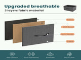 5 Drawer Chest Organizer with Fabric Bins, Dresser for Bedroom, Tall Steel Frame, Grey 88874235