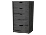 Smokey Oak 5 Narrow Drawer Dresser B062P175164