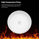 15.75"x15.75" White Ceramic Vessel Bathroom Sink W1243P290622