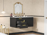 30" Wall Mounted Bathroom Cabinet with Ceramic Basin Sink, Bathroom Cabinet with Soft-Closing Door N710P324096B
