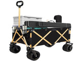 aluminum alloy folding wagon, Heavy Duty Utility Beach Wagon Cart for Sand with Big Wheels, W321P190035