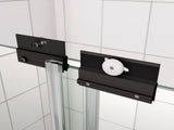 Bypass shower door, sliding door, with 1/4" tempered glass and Matted black finish 56-60"x70" W2122131032