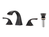 2-Handle Bathroom Sink Faucet with Drain, Oil Rubbed Bronze W122465398