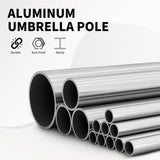 10FT Patio Umbrella, Outdoor Table Umbrella with Push Button Tilt and Crank, UV Protection W1859P195941