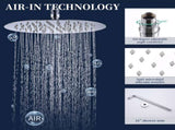 Shower System Shower Faucet Combo Set Wall Mounted with 10" Rainfall Shower Head and handheld shower 68072436