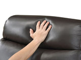 Dark Brown Power Recliner Chair Luxurious Top Grain Leather Charging Ports Living Room Furniture 1pc B011P501153