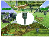 5 Modes Animal Repeller - Solar/USB Rechargeable, PIR Sensing, 3229Sq.ft Coverage, IP54 Waterproof, 17401052