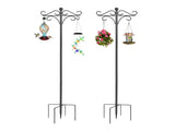 Shepherds Hook for Outdoor, 5-Prong Base Adjustable Height Garden Hook with Dual Sided Hooks, Sturdy 79891540