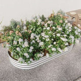 Raised Garden Bed Outdoor, Oval Large Metal Raised Planter Bed for for Plants, Vegetables, and 09888729