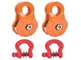 2Pcs Pack Snatch Block Towing Pulley w/ Shackle Heavy Duty Offroad Recovery Winch 10550946