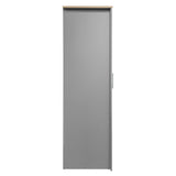 ZNTS Three Door Storage Wardrobe with Cabinets and Two Hanging Rods,Gray 44921896