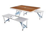 136*85.5*67cm 50kg Aluminum Alloy Table And Chair One Piece Camping One Piece Table And Chair Wood 33379826